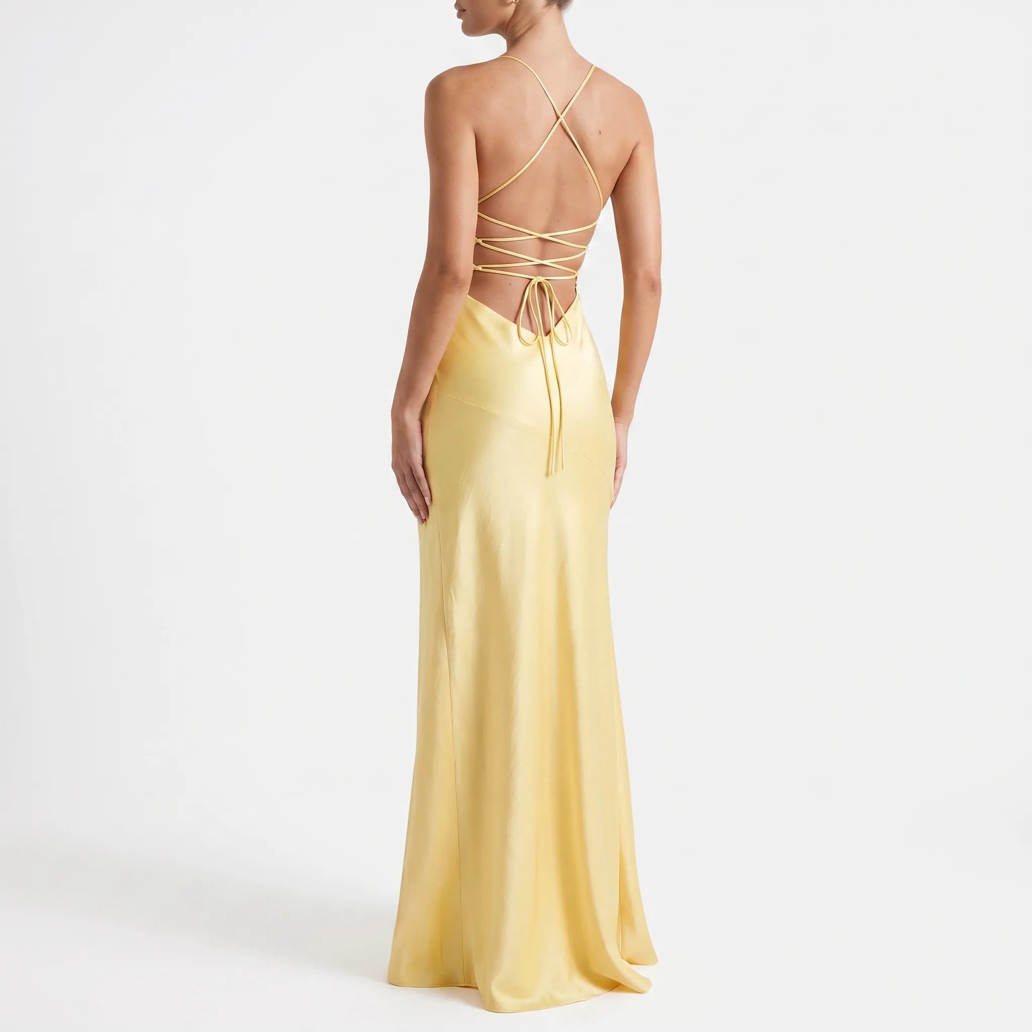 Sheri  - V-Neck Spaghetti Strap Evening Maxi Dress