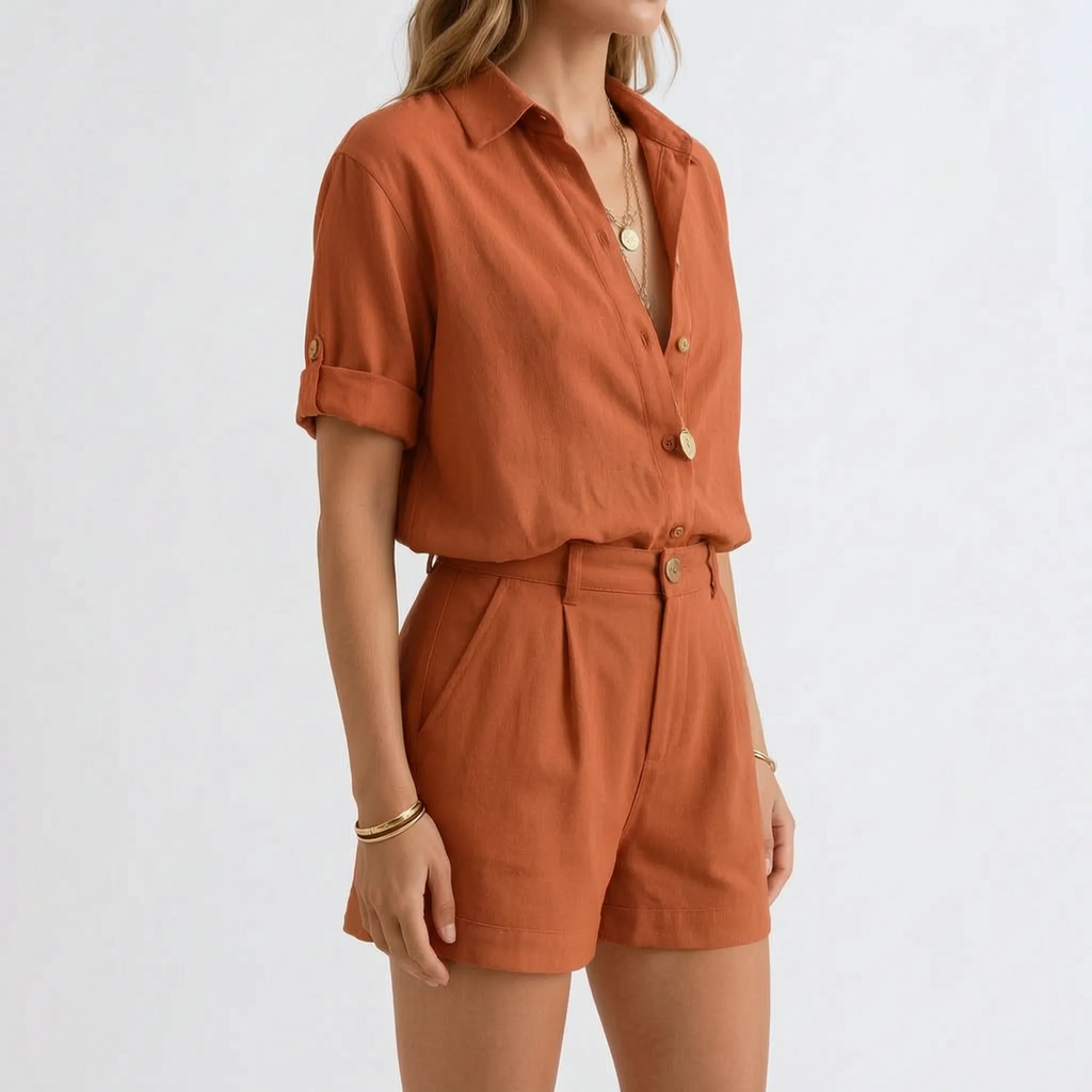 Sophia  - Relaxed Short-Sleeve Co-Ord Set