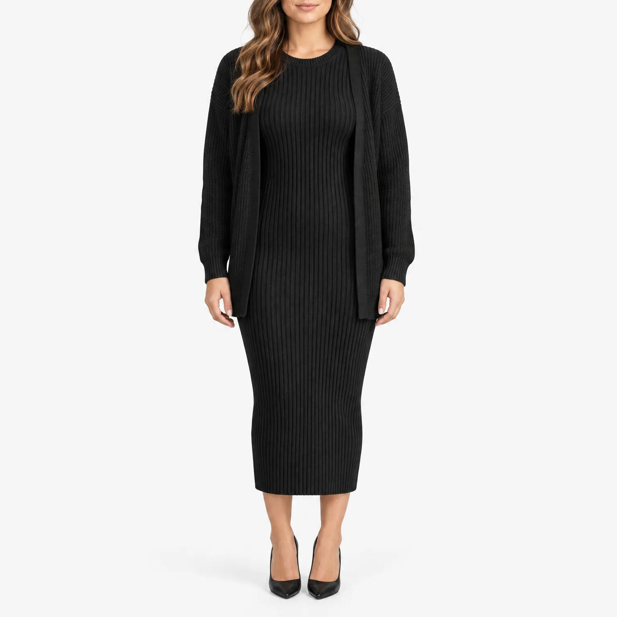 Stephanie  - Ribbed Knit 2-Piece Co-Ord Set