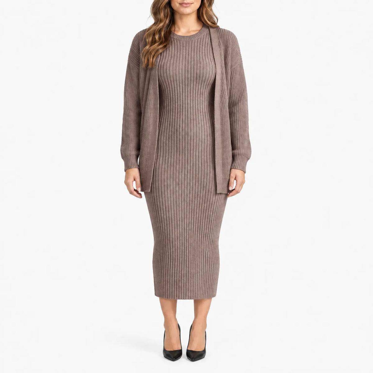 Stephanie  - Ribbed Knit 2-Piece Co-Ord Set
