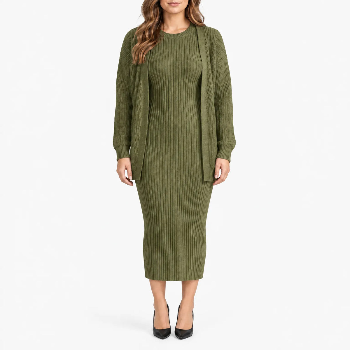 Stephanie  - Ribbed Knit 2-Piece Co-Ord Set