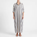Tracy  - Casual Striped Midi Shirt Dress