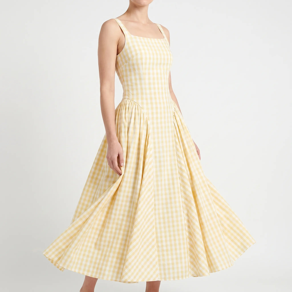 Tricia  - Sleeveless A-Line Midi Dress