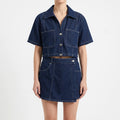 Whitney  - Coordinated Short-Sleeve Crop Top And Skort Set