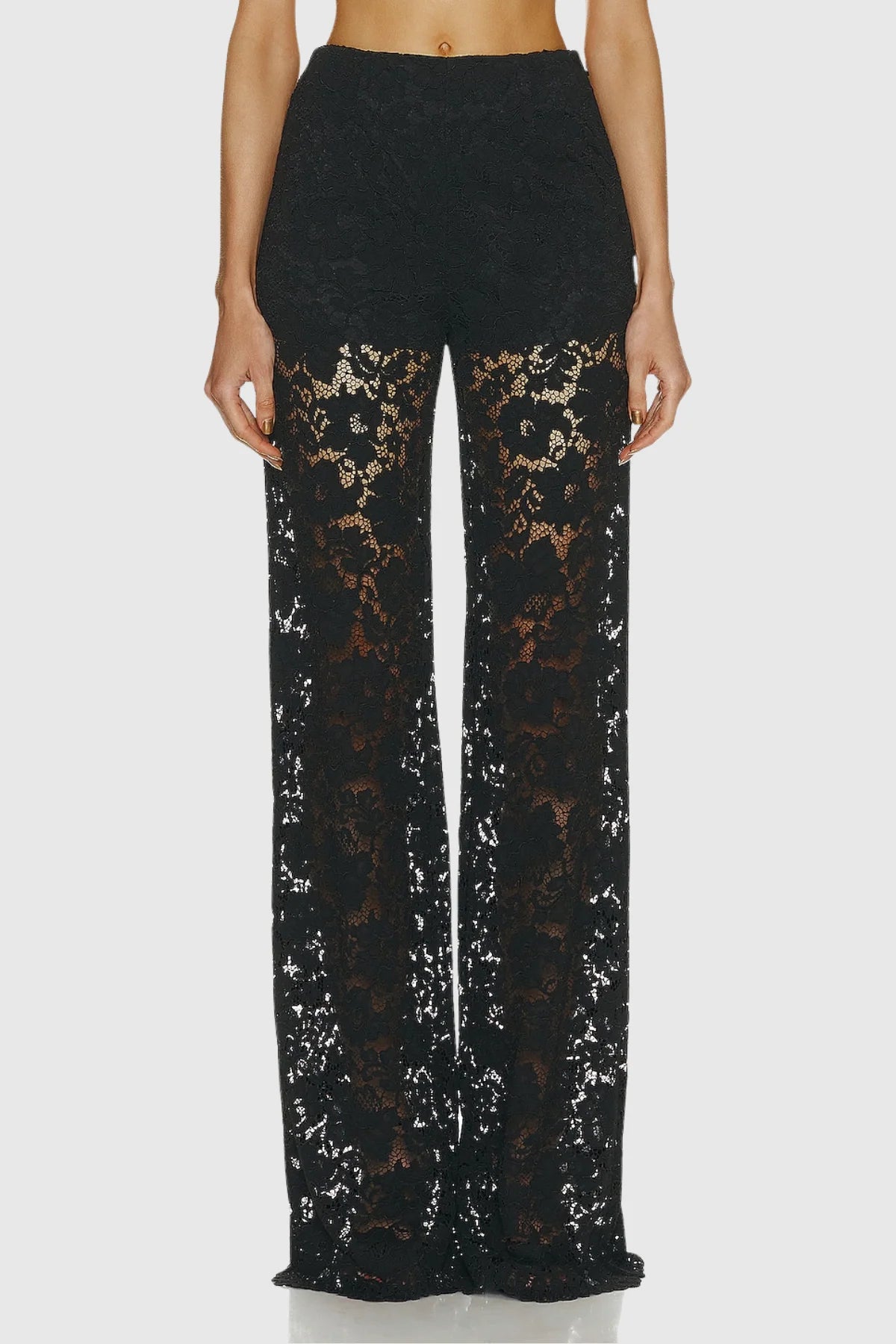 Women's Floral Lace Trouser Suit | Elegant Tailored Evening Pantsuit 5
