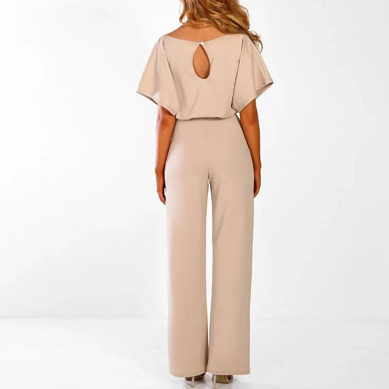 Women's Polyester Two-Piece Set | Stylish Belted Wide Leg Summer Outfit 1